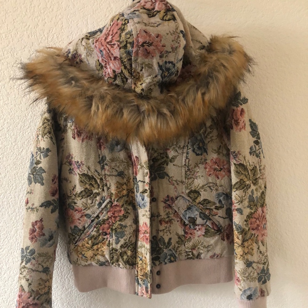 🚫SOLD🚫Floral Tapestry Bomber Jacket